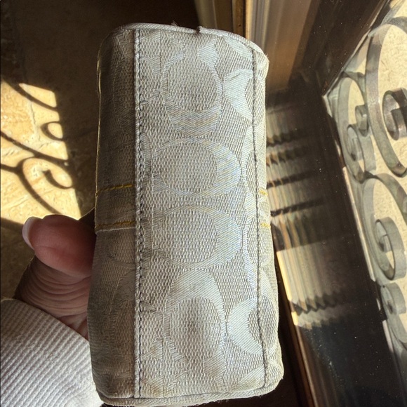 Pre loved Coach Wristlet with Yellow Accents - Picture 9 of 15